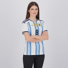 Camisa Argentina I 26/27 8 Enzo adidas Feminina - Foto 3