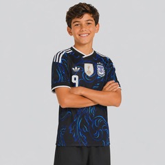 Camisa Argentina II 26/27 9 J. Alvarez adidas Infantil - Foto 3