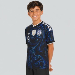 Camisa Argentina II 26/27 9 J. Alvarez adidas Infantil - Foto 4