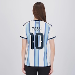 Camisa Argentina I 26/27 10 Messi adidas Feminina - Foto 1