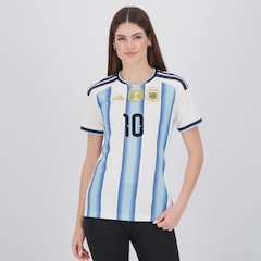 Camisa Argentina I 26/27 10 Messi adidas Feminina - Foto 2