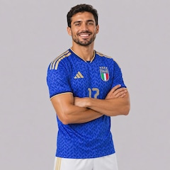 Camisa Itália I 26/27 17 D. Frattesi adidas Masculina - Foto 3