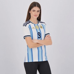 Camisa Argentina I 26/27 9 J. Alvarez adidas Feminina - Foto 3