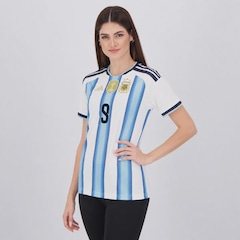 Camisa Argentina I 26/27 9 J. Alvarez adidas Feminina - Foto 4