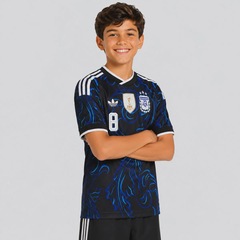 Camisa Argentina II 26/27 8 Enzo adidas infantil - Foto 3