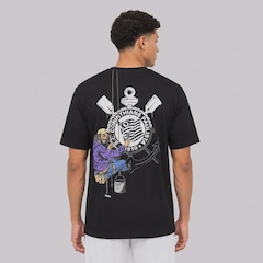 Camiseta do Corinthians Pixo Oversized Masculina - Foto 4