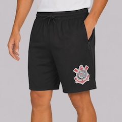 Short do Corinthians Distintivo com Zíper Masculino - Foto 2