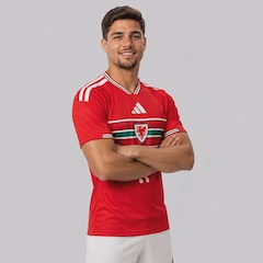 Camisa País de Gales I 26/27 11 B. Johnson adidas - Masculina - Foto 3