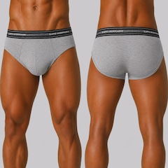 Kit com 3 Cuecas Lupo Slip Com Elastano  - Masculino - Foto 6