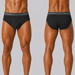 Kit com 3 Cuecas Lupo Slip Com Elastano  - Masculino - Foto 7