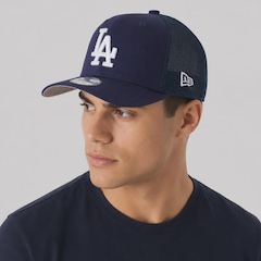 Boné Unissex New Era MLB Los Angeles Dodgers Trucker 940 M-Crown - Aba Curva - Foto 5