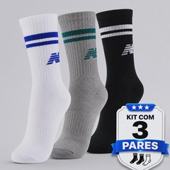 Kit 3 Pares de Meia Cano Alto New Balance - Feminino - Foto 8