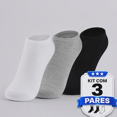 Kit 3 pares de Meia Sapatilha Dallf - Feminino - Foto 9