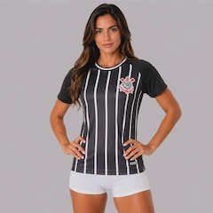 Camisa do Corinthians Raglan - Feminina - Foto 1