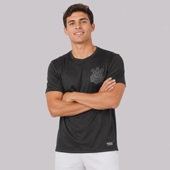 Camisa do Corinthians Escudo Poliamida - Masculina - Foto 3