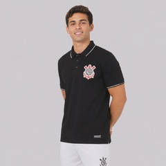 Cmisa Polo do Corinthians Escudo - Masculina - Foto 2