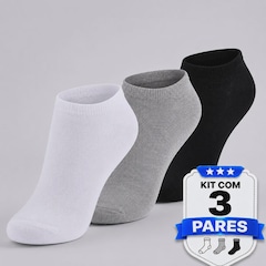 Kit com 3 pares de Meia Sapatilha Dallf - Feminino - Foto 10