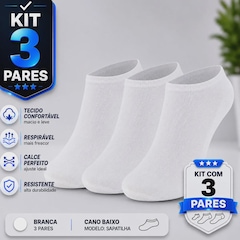 Kit com 3 Pares de Meia Sapatilha Dallf -  Feminino - Foto 4