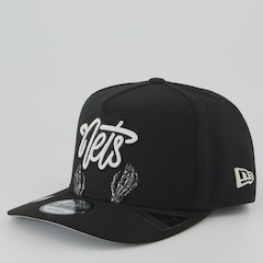 Boné Unissex New Era Brooklyn Nets NBA Script 940 AF - Aba Curva - Foto 1