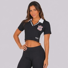 Cropped Polo do Corinthians Distintivo - Feminino - Foto 2