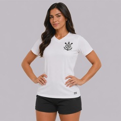 Camisa Baby Look do Corinthians Fitness Dry - Feminina - Foto 1
