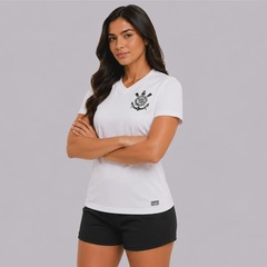 Camisa Baby Look do Corinthians Fitness Dry - Feminina - Foto 2