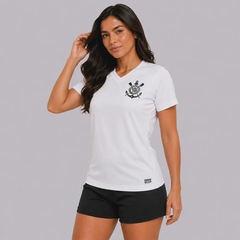 Camisa Baby Look do Corinthians Fitness Dry - Feminina - Foto 3