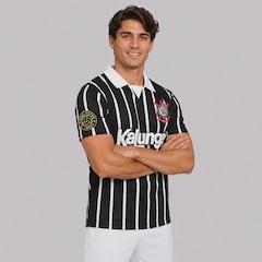 Camisa Polo do Corinthians Retrô Kalunga N° 10 - Masculina - Foto 2