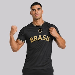 Camisa do Corinthians Brasil Jacquard Holográfico - Masculina - Foto 3