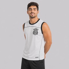 Camiseta Regata do Corinthians Dry Trançador - Masculina - Foto 2