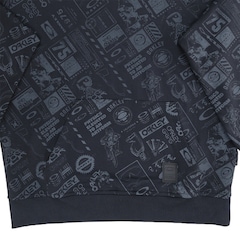 Blusão Oakley O-Mania Full Print Hoodie Blackout Masculina - Foto 4