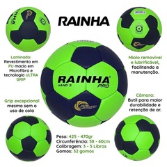 Bola de Handebol Rainha 3 Pro Costurada Masculina - Foto 6