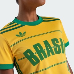 Blusa Cropped Adidas Originals Brasil COB Feminina - Foto 2