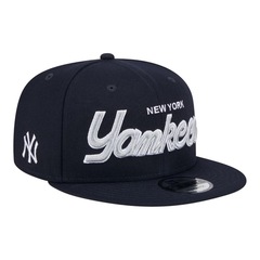 Boné New Era 950 Script New York Yankees Fechado Masculino - Foto 3
