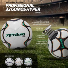 Bola de Futebol de Campo Poker Profissional 32 Gomos Hyper - Foto 5