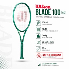 Raquete de Tênis Wilson Blade 100 V10 - Foto 8