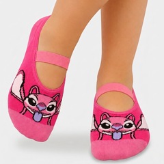 Meia Sapatilha Antiderrapante Lupo Stitch - Infantil - Foto 5