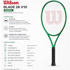 Raquete de Tênis Blade 26 V10 Wilson - Infantil - Foto 7