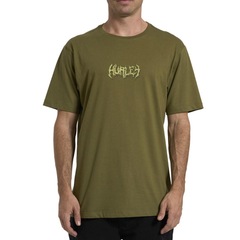 Camiseta Hurley Noise Militar - Masculina - Foto 1