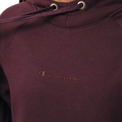 Blusão de Moletom Champion Canguru Hoodie Raglan Mini Script Rock On Purple - Feminino - Foto 3