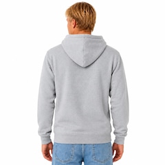 Blusão de Moletom Rip Curl Classic Surf Hood Grey Marle com Zíper - Masculina - Foto 2