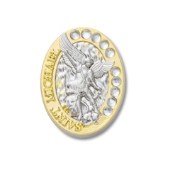 Jibbitz™ Crocs Santo Oval de Prata - Foto 1