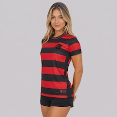 Camisa do Flamengo Baby Look Rubro Negro Feminina - Foto 2