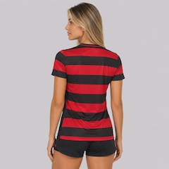 Camisa do Flamengo Baby Look Rubro Negro Feminina - Foto 4