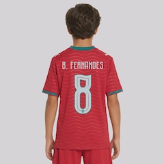 Camisa Portugal I 26/27 8 B. Fernandes Puma Infantil - Foto 1