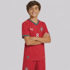Camisa Portugal I 26/27 8 B. Fernandes Puma Infantil - Foto 3