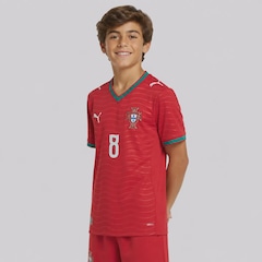Camisa Portugal I 26/27 8 B. Fernandes Puma Infantil - Foto 4