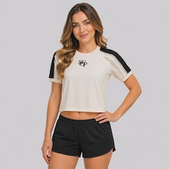Blusa Cropped do Corinthians Box Raglan Feminina - Foto 1