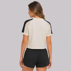 Blusa Cropped do Corinthians Box Raglan Feminina - Foto 4