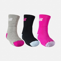 Kit 3 Meias New Balance Atoal Cano Alto Infantil - Foto 2